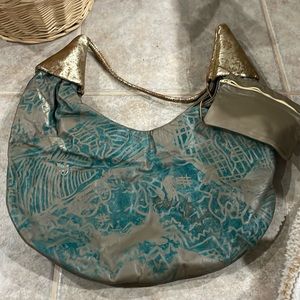 MARVELLA TANNENDAUM bag with Douglas Ferguson painted. Used great hobo soft bag